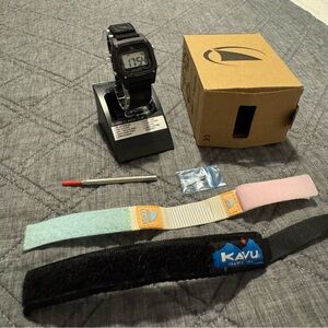 Freestyle Black Watch with Extra Bands/Straps.